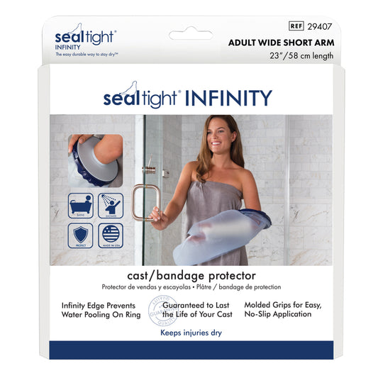 Seal-Tight Infinity duschskydd vuxen bred kort arm