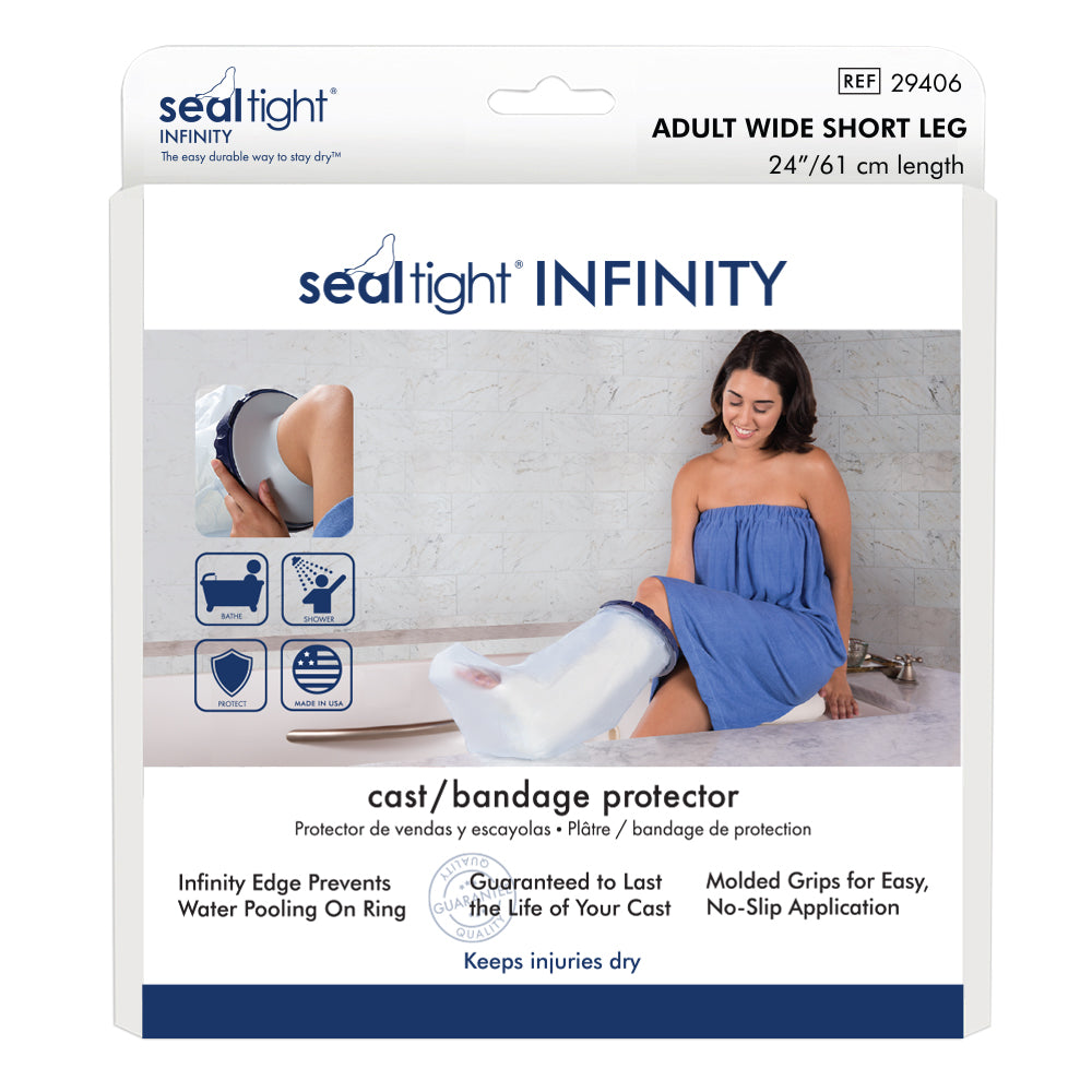 Seal-Tight Infinity duschskydd vuxen bred kort ben